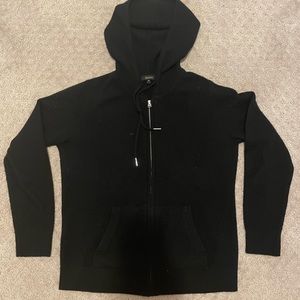 Quince Black Cashmere Hoodie